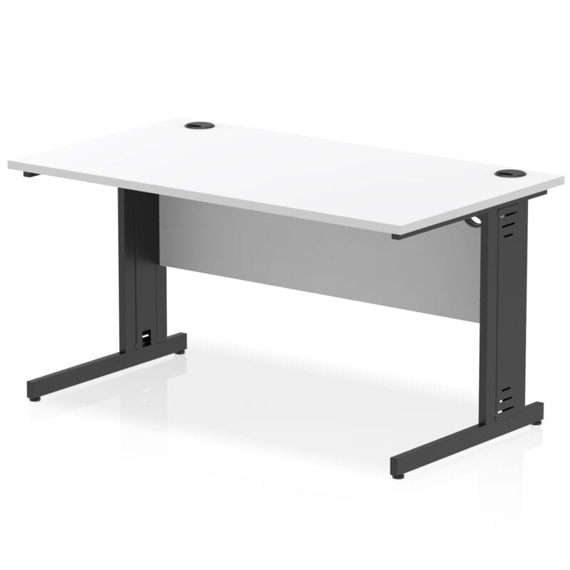 Impulse 1400mm Straight Desk Cable Managed Leg - Image 105