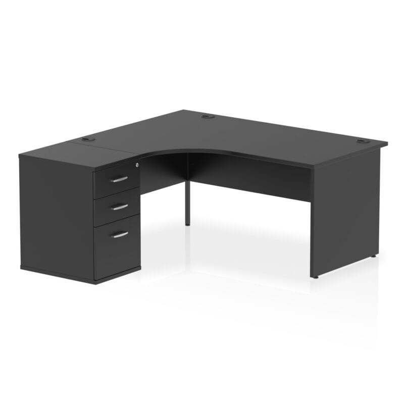 Impulse Panel End Crescent Desk Workstation - Image 53