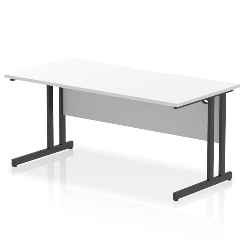 Impulse Scalloped Edge 1600mm Straight Desk Cantilever Leg - Image 17
