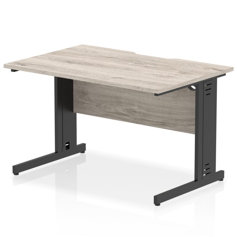 Impulse Scalloped Edge 1200mm Straight Desk Cable Managed Leg - Image 5
