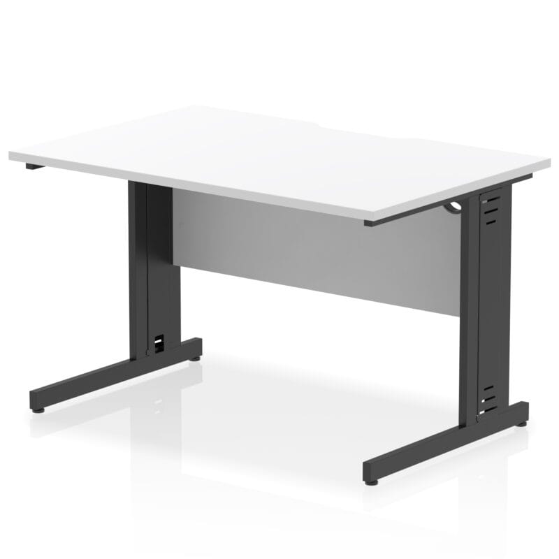 Impulse Scalloped Edge 1200mm Straight Desk Cable Managed Leg - Image 17