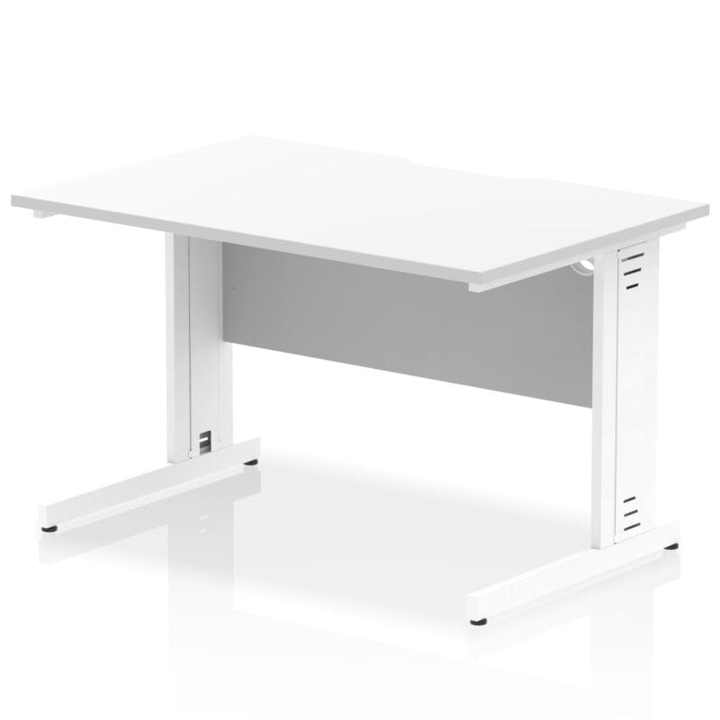 Impulse Scalloped Edge 1200mm Straight Desk Cable Managed Leg - Image 19