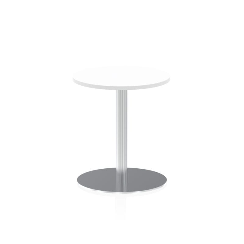 Italia Round Poseur Table Silver Leg - Image 3