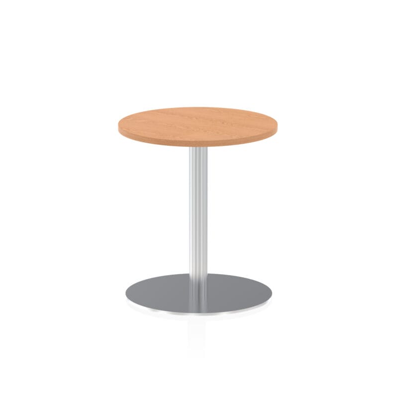 Italia Round Poseur Table Silver Leg - Image 5