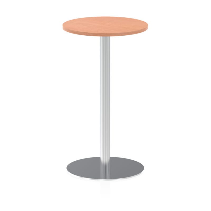 Italia Round Poseur Table Silver Leg - Image 7