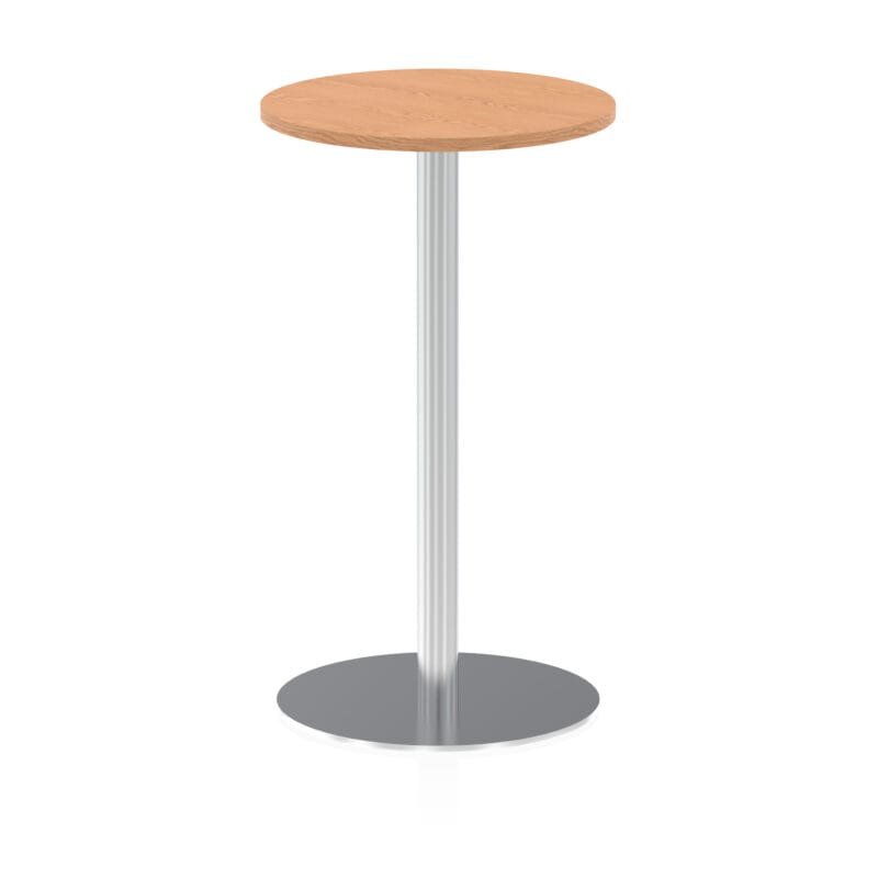 Italia Round Poseur Table Silver Leg - Image 11