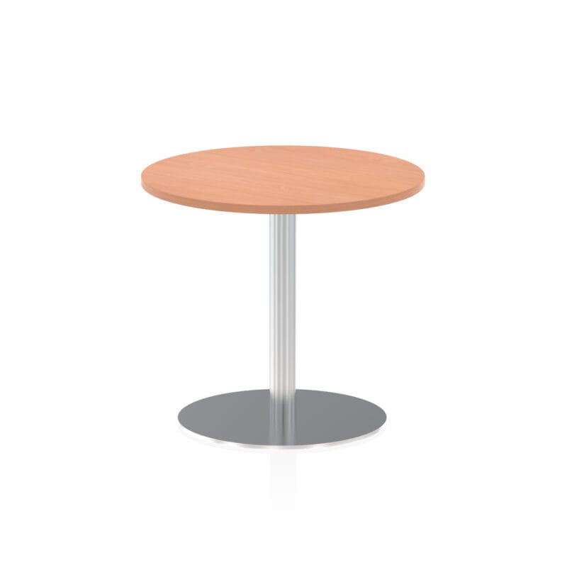Italia Round Poseur Table Silver Leg - Image 13
