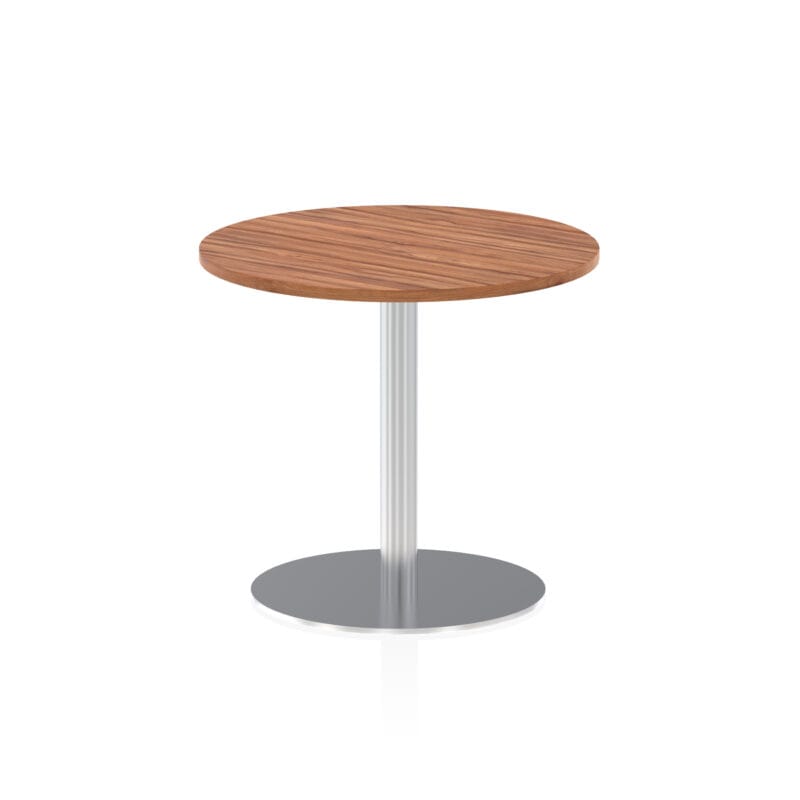 Italia Round Poseur Table Silver Leg - Image 14