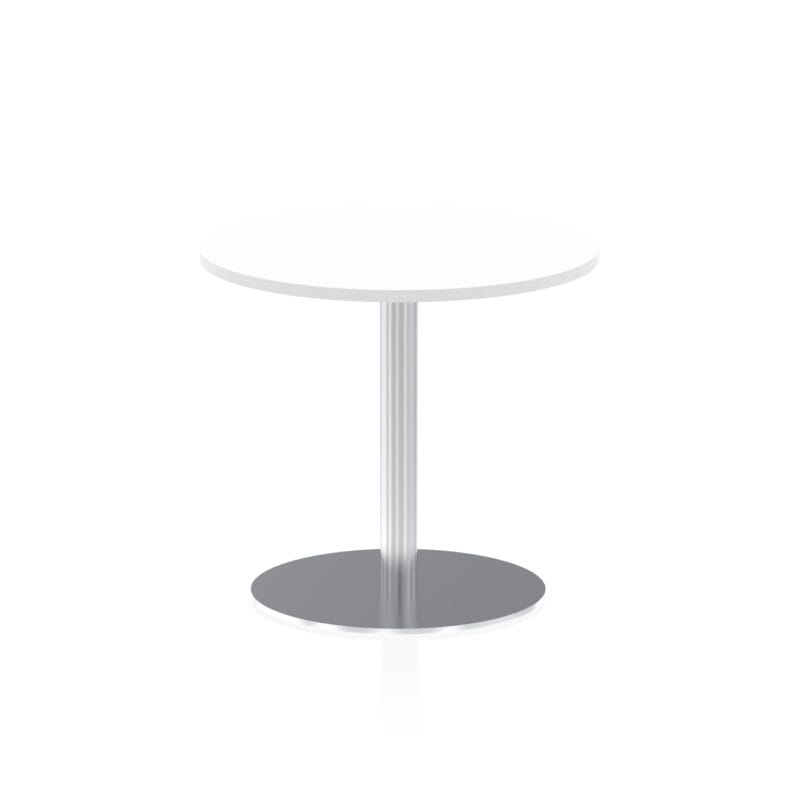 Italia Round Poseur Table Silver Leg - Image 15