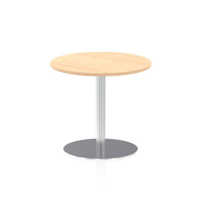 Italia Round Poseur Table Silver Leg - Image 16