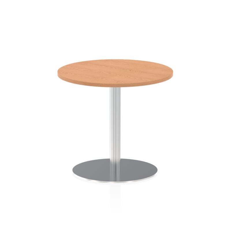 Italia Round Poseur Table Silver Leg - Image 17