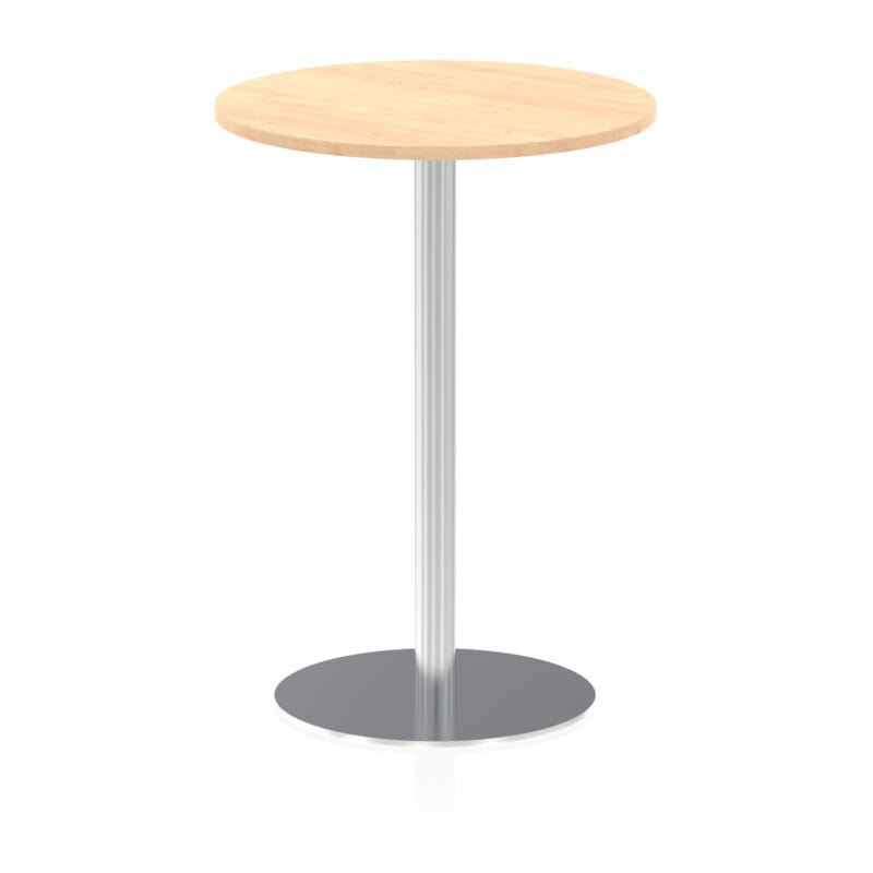 Italia Round Poseur Table Silver Leg - Image 22