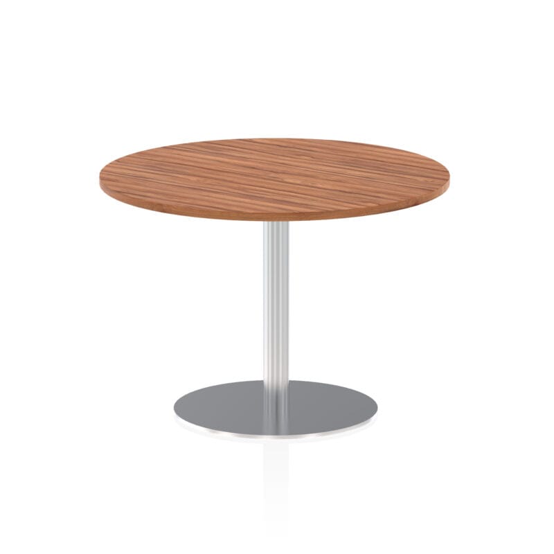 Italia Round Poseur Table Silver Leg - Image 26
