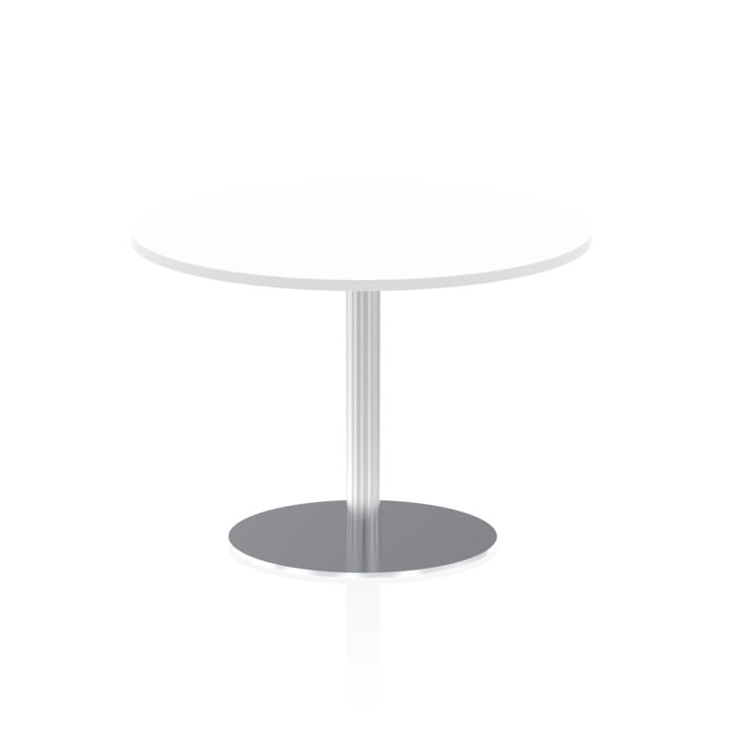 Italia Round Poseur Table Silver Leg - Image 27