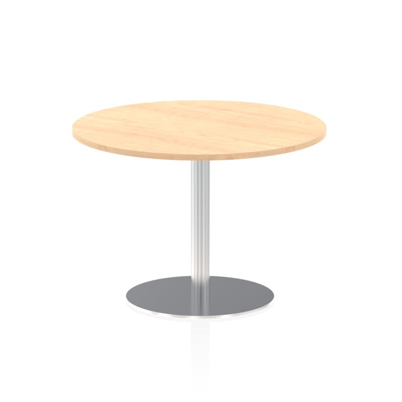 Italia Round Poseur Table Silver Leg - Image 28
