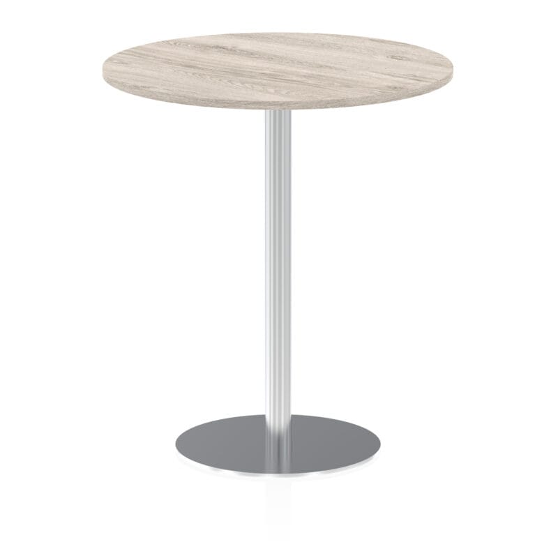 Italia Round Poseur Table Silver Leg - Image 36
