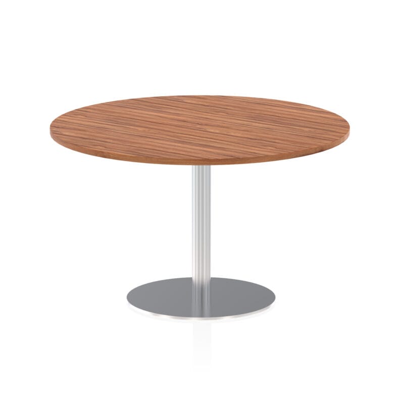 Italia Round Poseur Table Silver Leg - Image 38