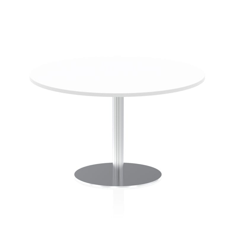 Italia Round Poseur Table Silver Leg - Image 39
