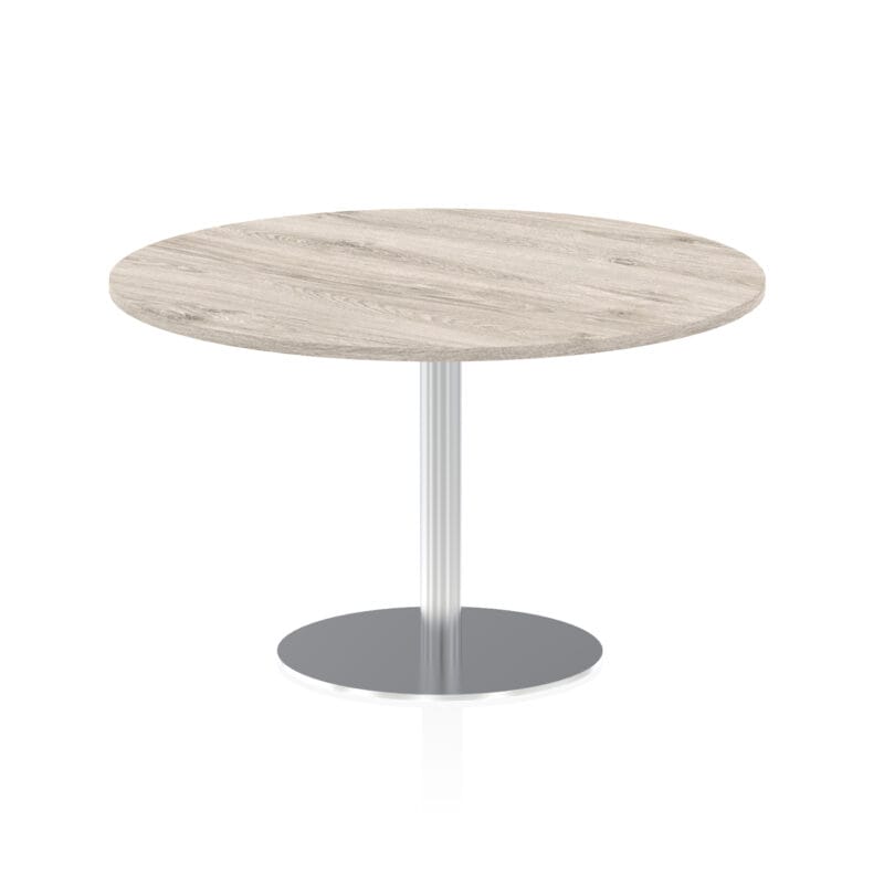 Italia Round Poseur Table Silver Leg - Image 42