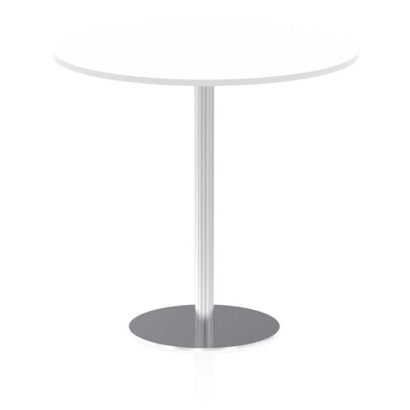 Italia Round Poseur Table Silver Leg - Image 45