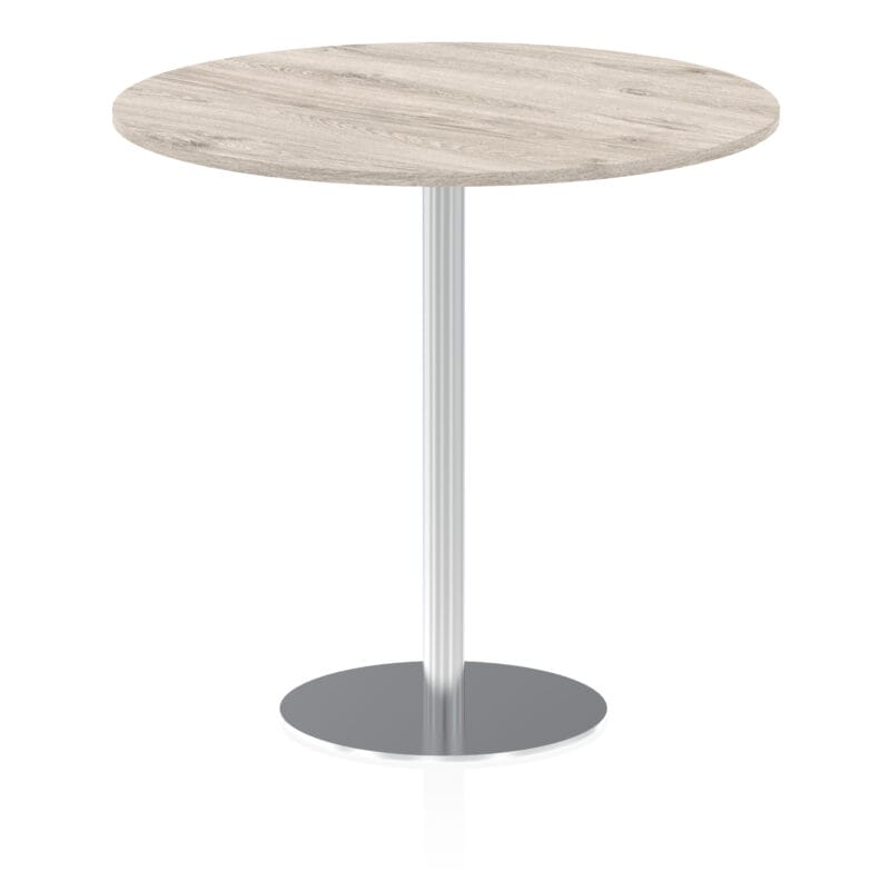 Italia Round Poseur Table Silver Leg - Image 48