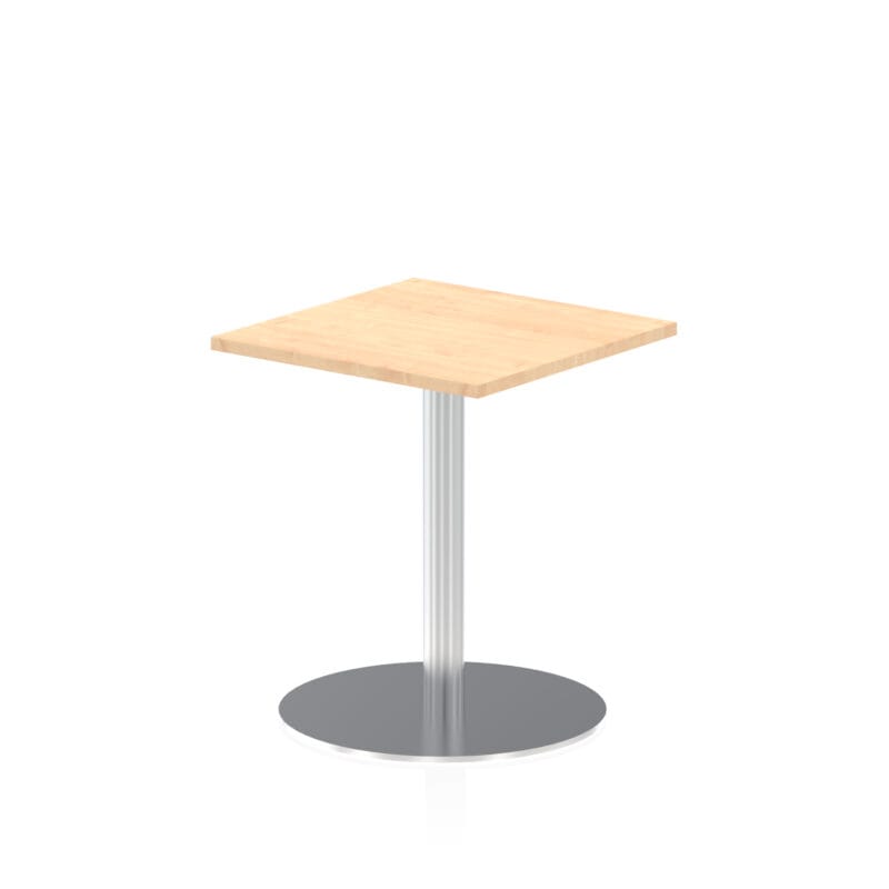 Italia Square Poseur Table Silver Leg - Image 4