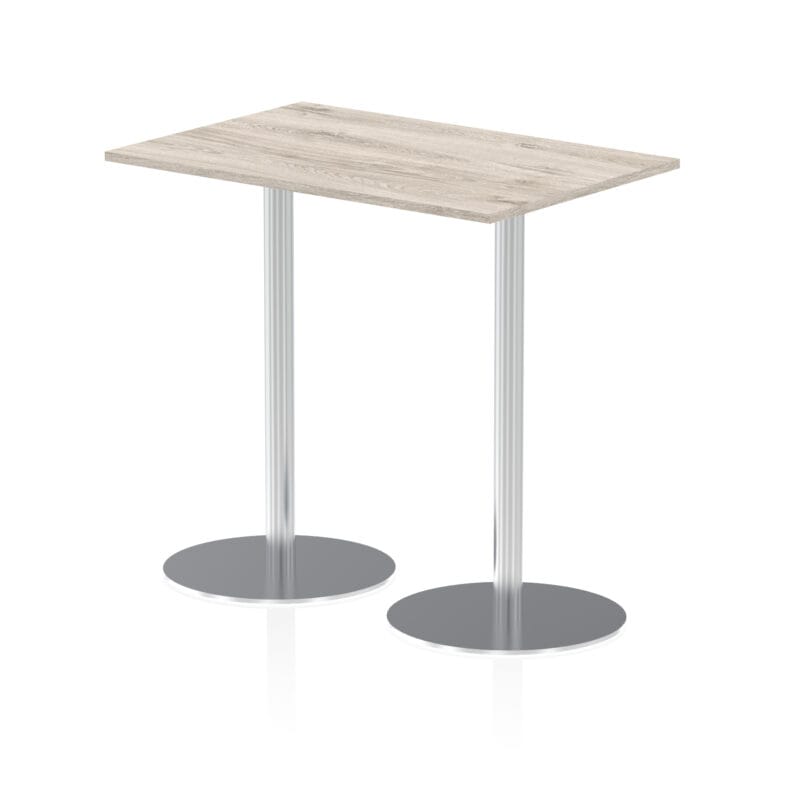 Italia Rectangular Poseur Table Silver Leg - Image 12