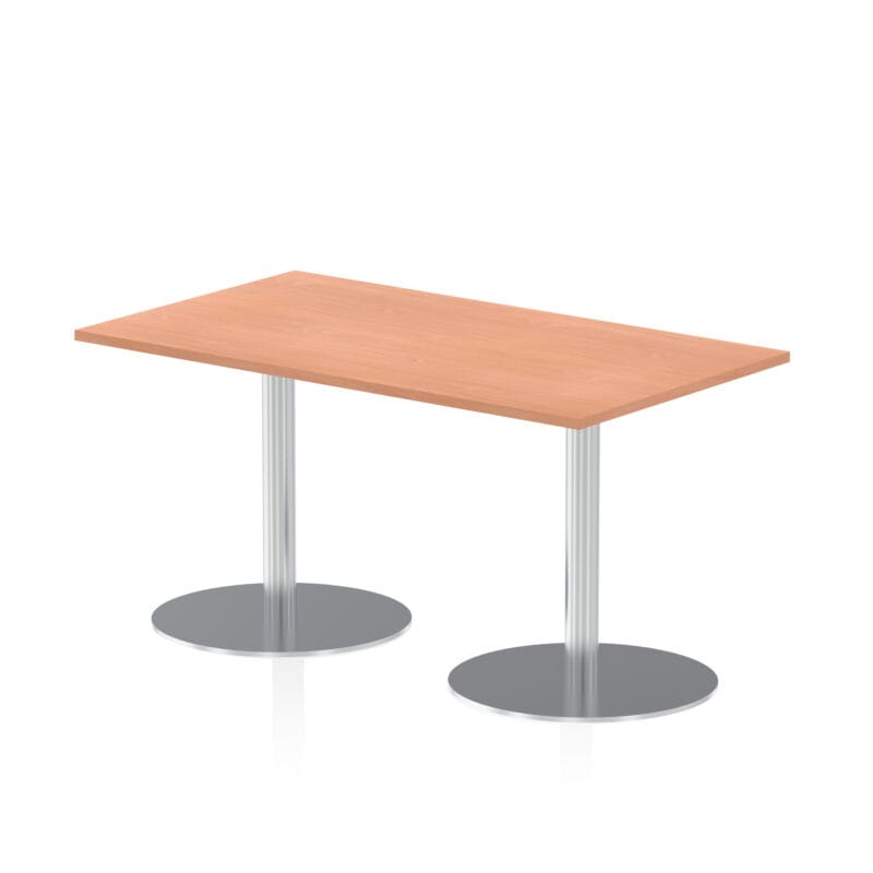 Italia Rectangular Poseur Table Silver Leg - Image 13