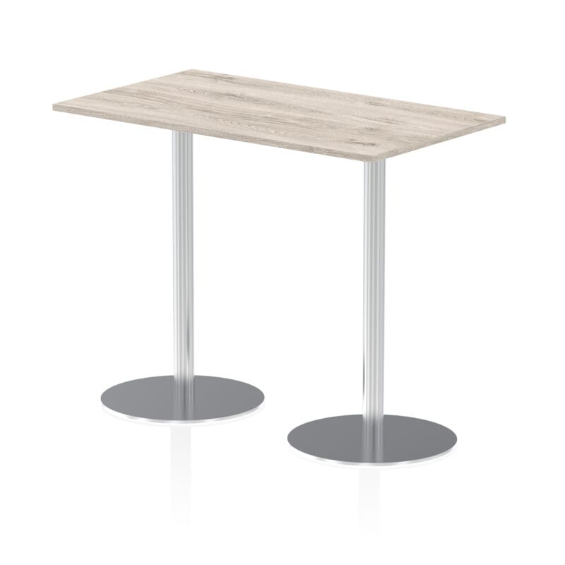 Italia Rectangular Poseur Table Silver Leg - Image 24