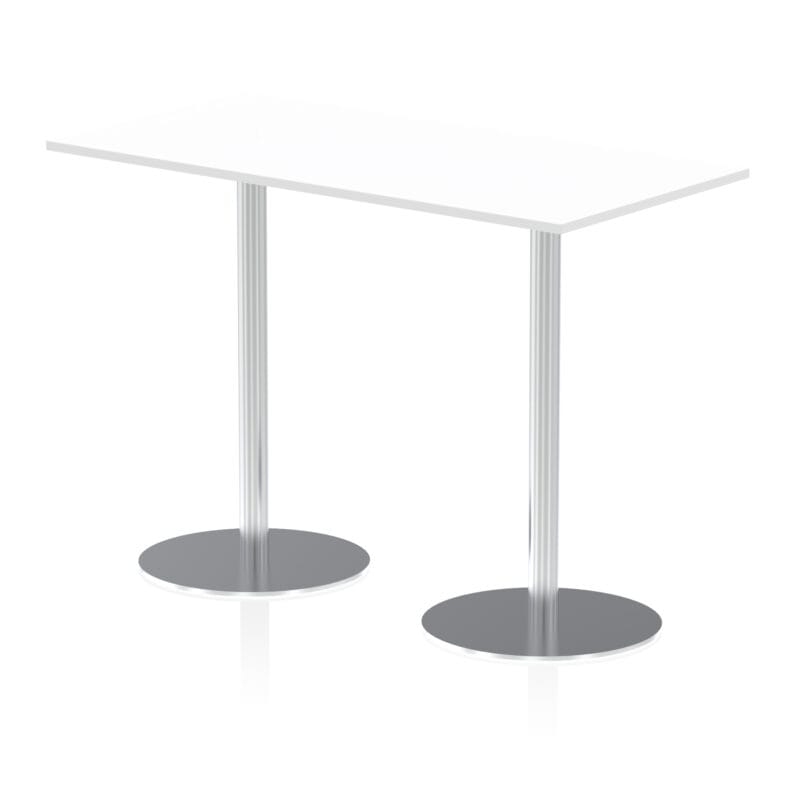 Italia Rectangular Poseur Table Silver Leg - Image 33