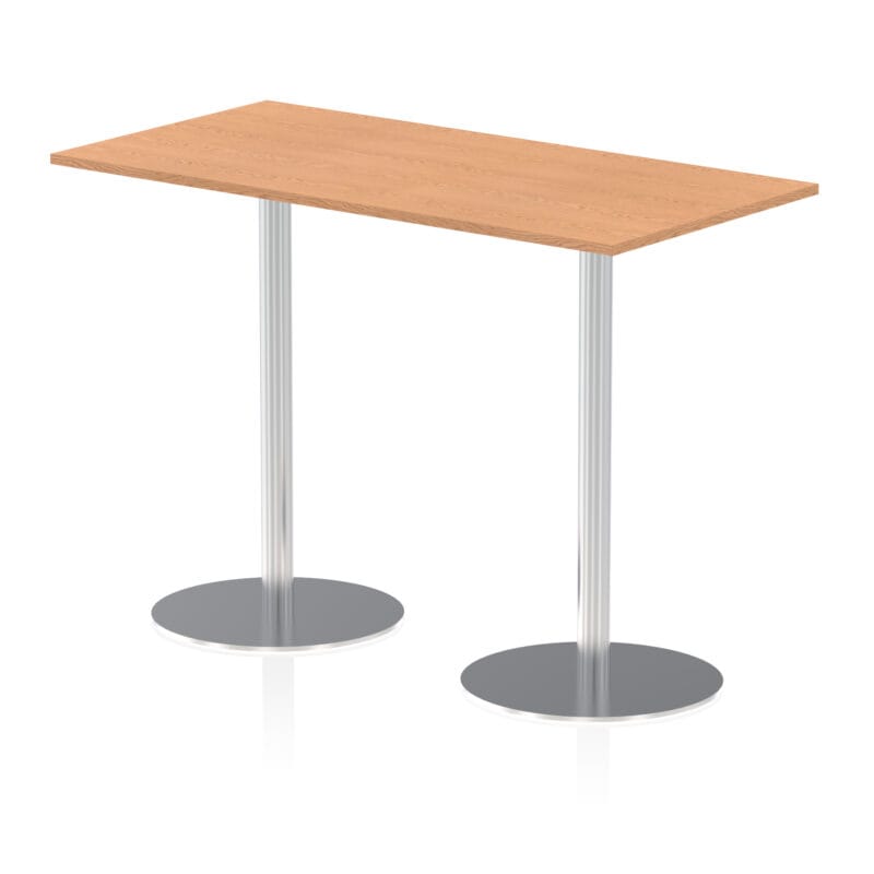 Italia Rectangular Poseur Table Silver Leg - Image 35