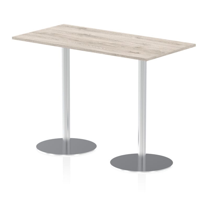 Italia Rectangular Poseur Table Silver Leg - Image 36