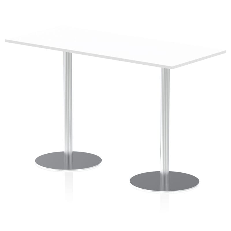 Italia Rectangular Poseur Table Silver Leg - Image 45