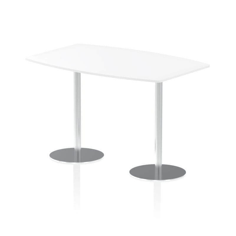 Italia High Gloss Boardroom Table Silver Leg - Image 4