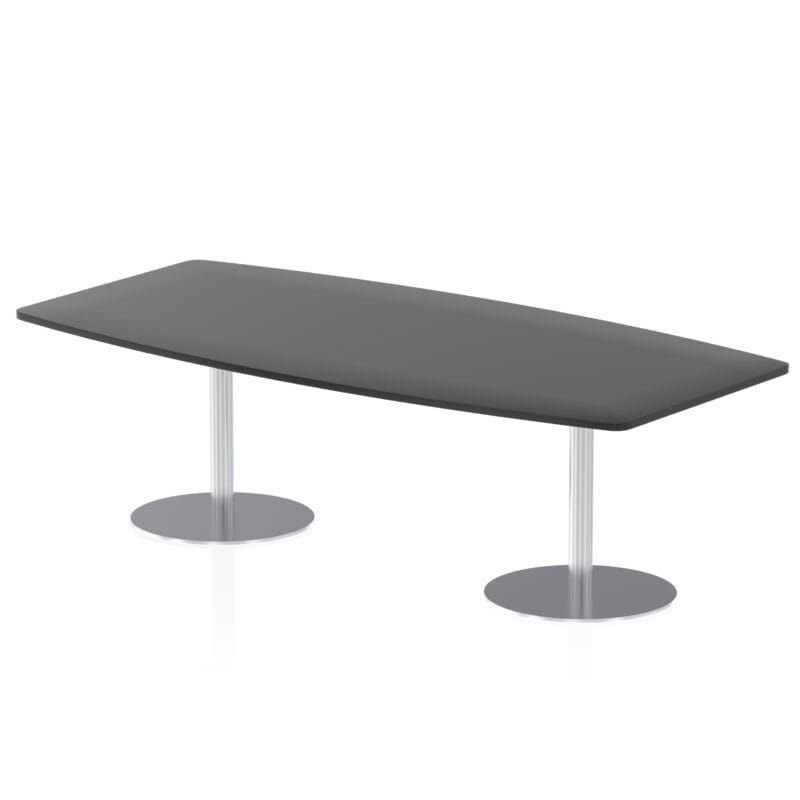 Italia High Gloss Boardroom Table Silver Leg - Image 5