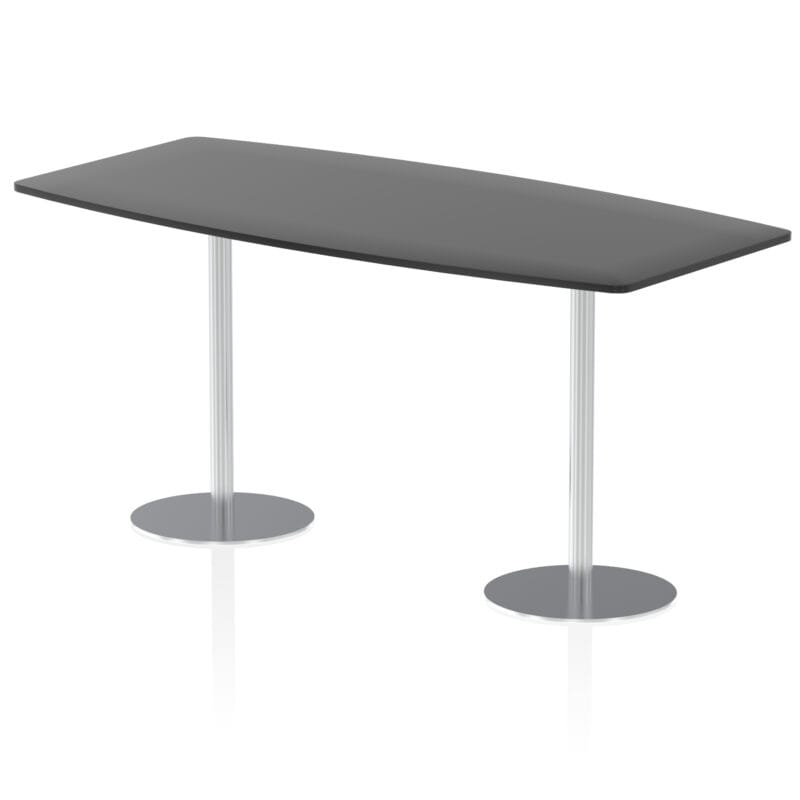 Italia High Gloss Boardroom Table Silver Leg - Image 7