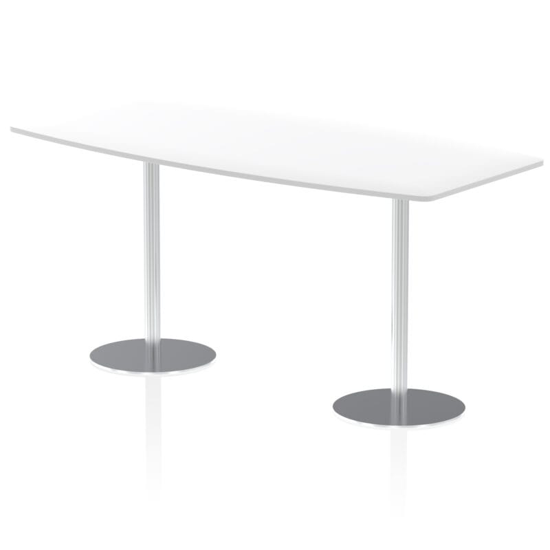 Italia High Gloss Boardroom Table Silver Leg - Image 8