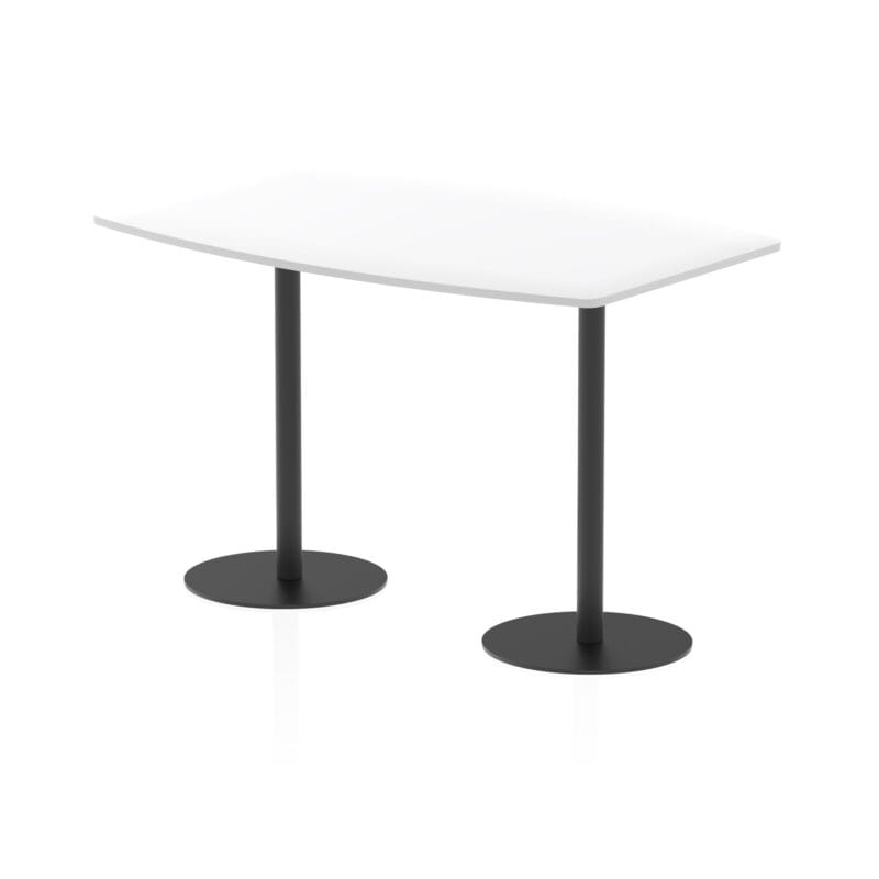 Italia High Gloss Boardroom Table Black Leg - Image 4