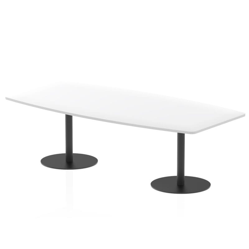 Italia High Gloss Boardroom Table Black Leg - Image 6