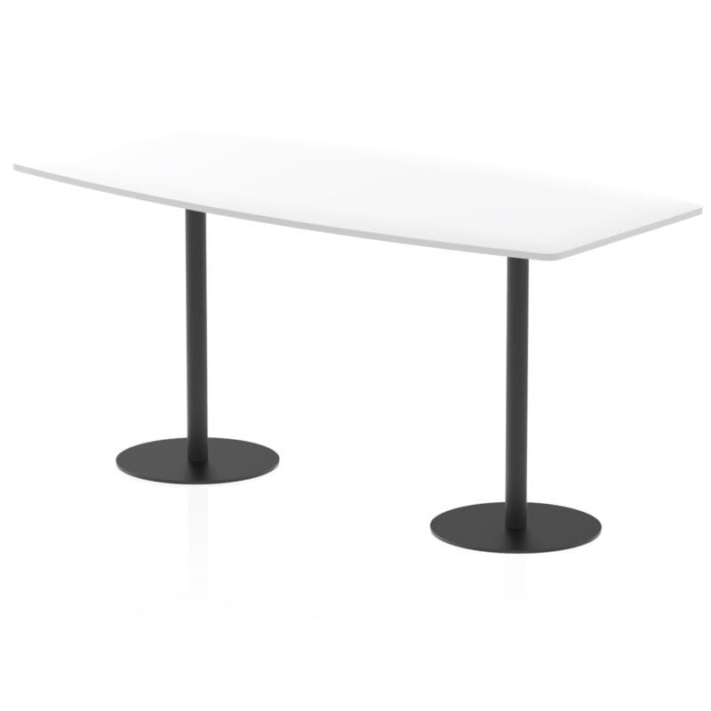 Italia High Gloss Boardroom Table Black Leg - Image 8