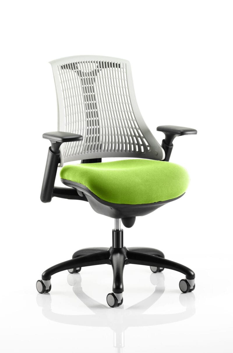 Flex Medium Back Black Frame Task Operator Office Chair with Arms - Image 25