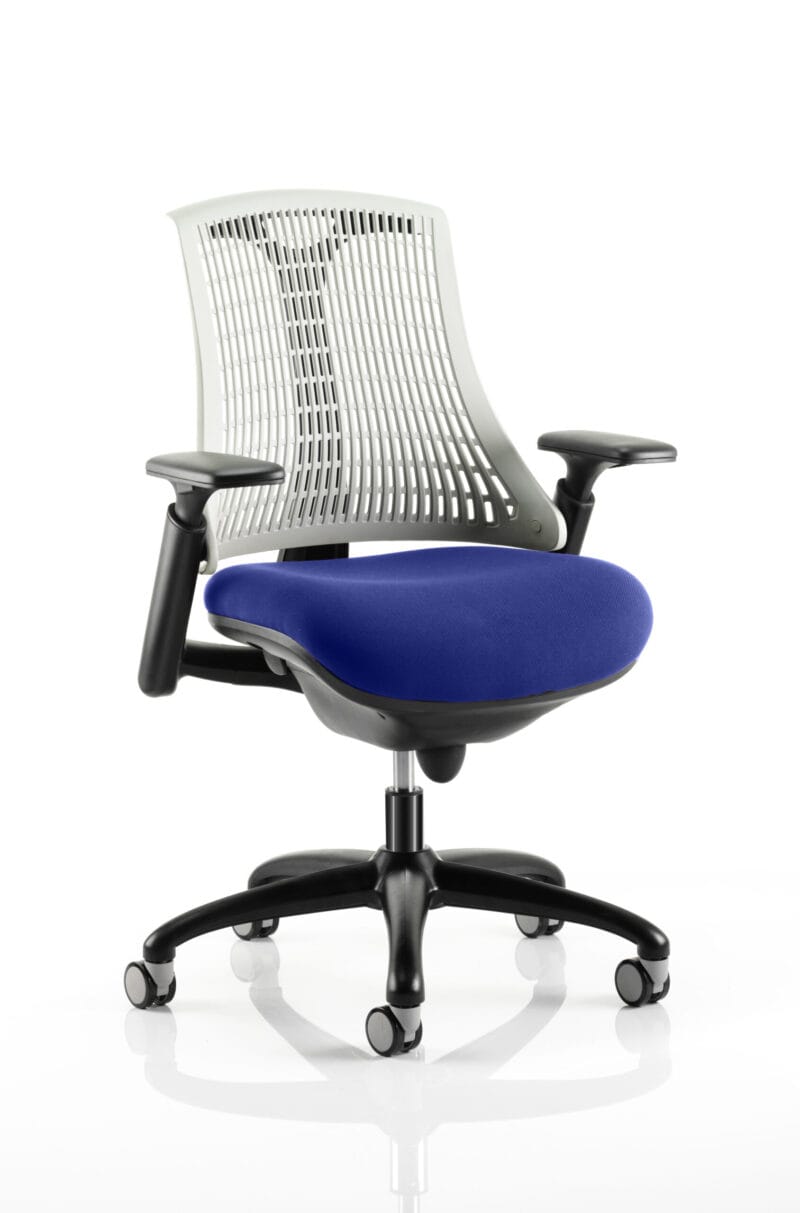 Flex Medium Back Black Frame Task Operator Office Chair with Arms - Image 26