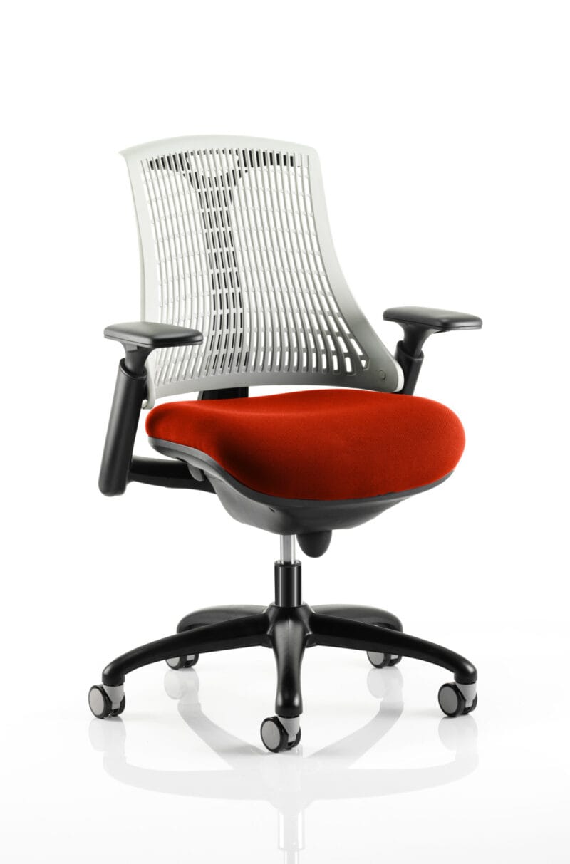 Flex Medium Back Black Frame Task Operator Office Chair with Arms - Image 27