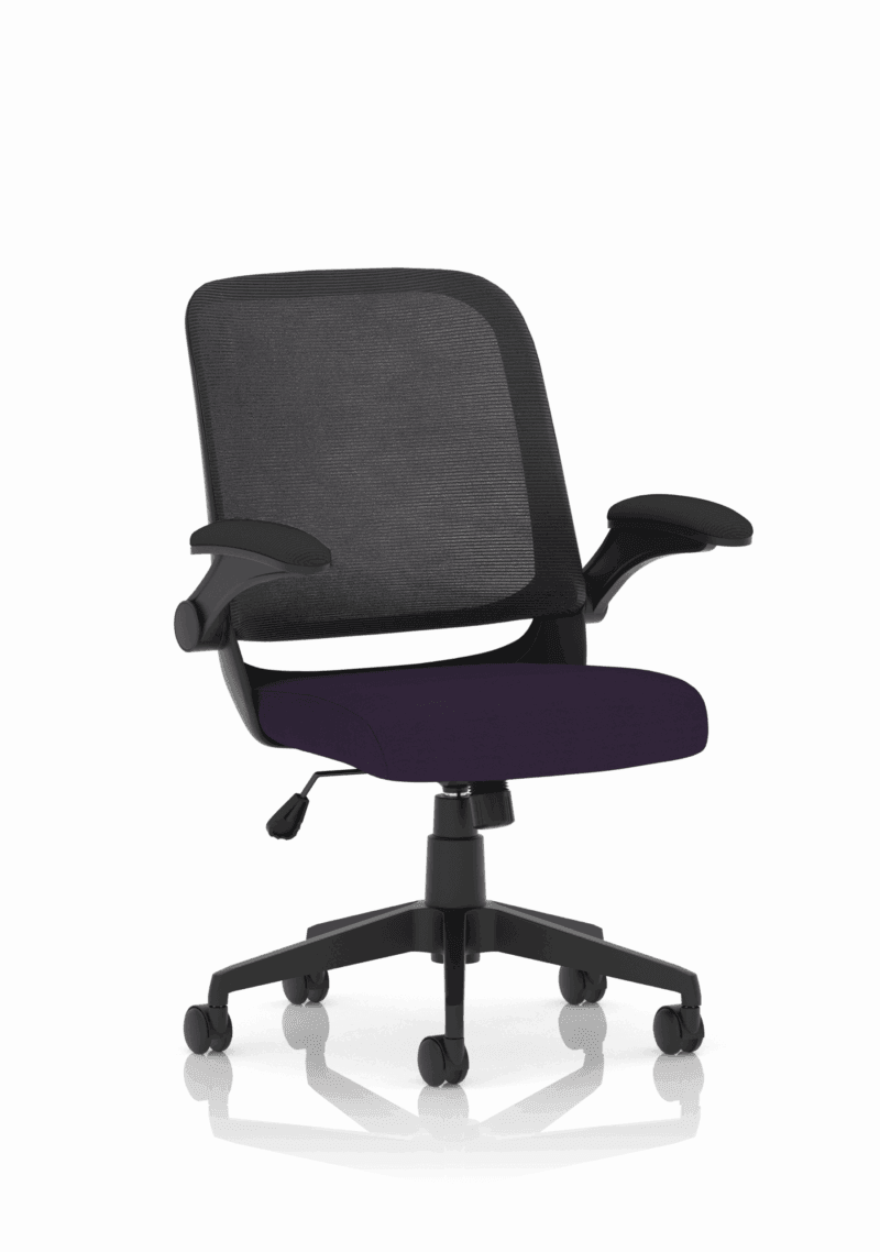 Crew Task Operator Mesh Chair With Folding Arms - Image 16