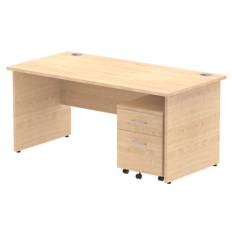 Impulse Panel End Straight Desk With Mobile Pedestal - Image 29