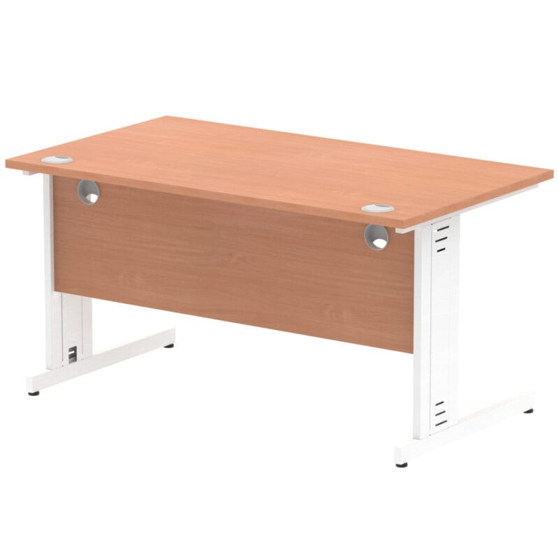 Impulse 1400mm Straight Desk Cable Managed Leg - Image 13
