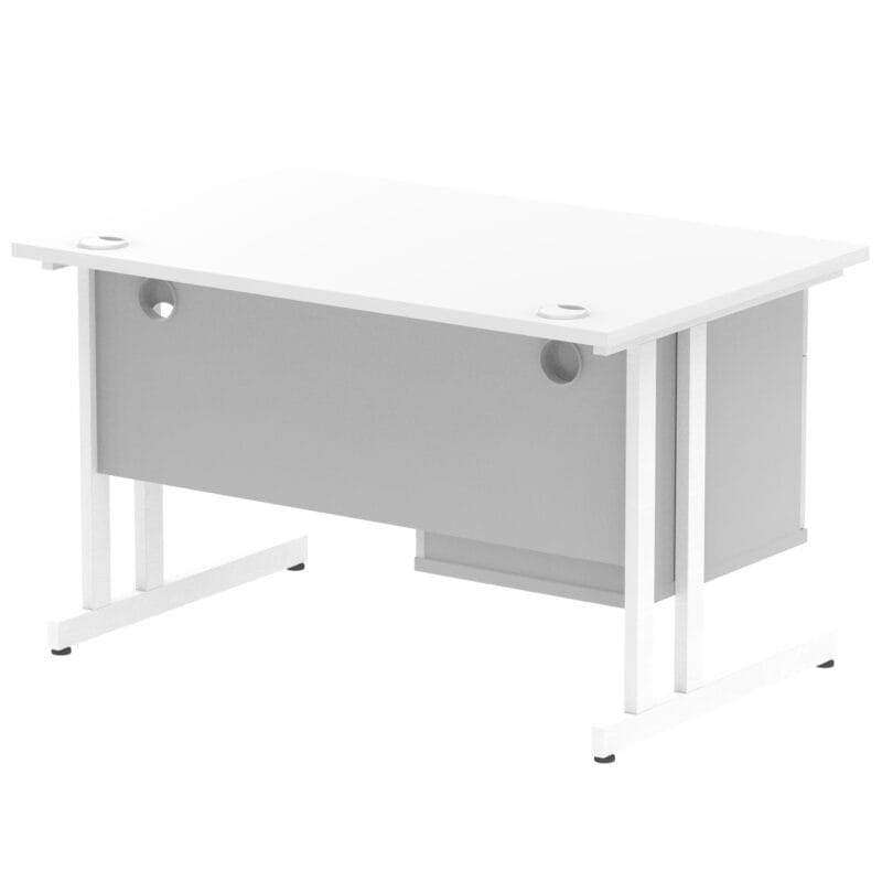 Impulse 1200mm Cantilever Straight Desk With Single Fixed Pedestal - Image 54