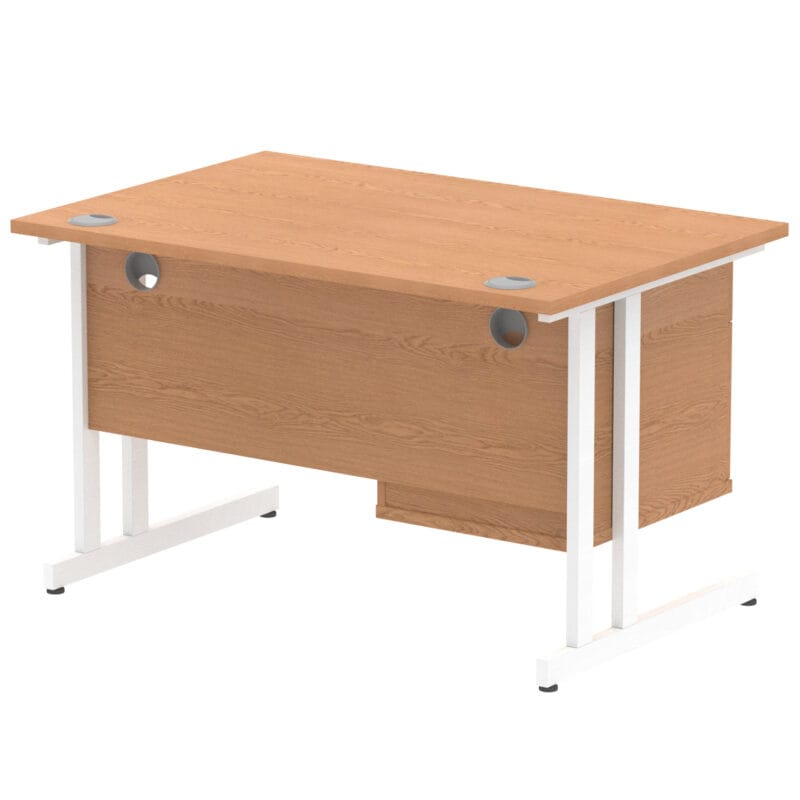 Impulse 1200mm Cantilever Straight Desk With Single Fixed Pedestal - Image 34