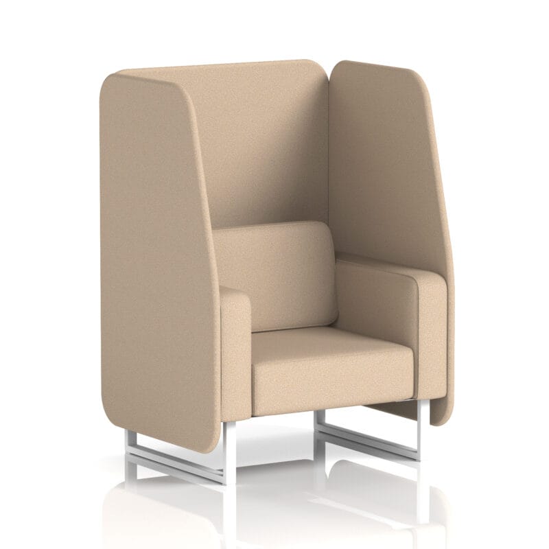 Brixworth Open Booth With White Legs in Single Tone - Image 55