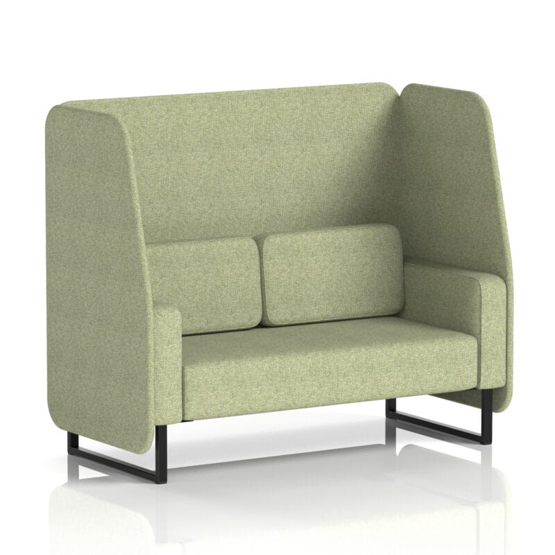 Brixworth Open Booth With Black Legs in Single Tone - Image 2